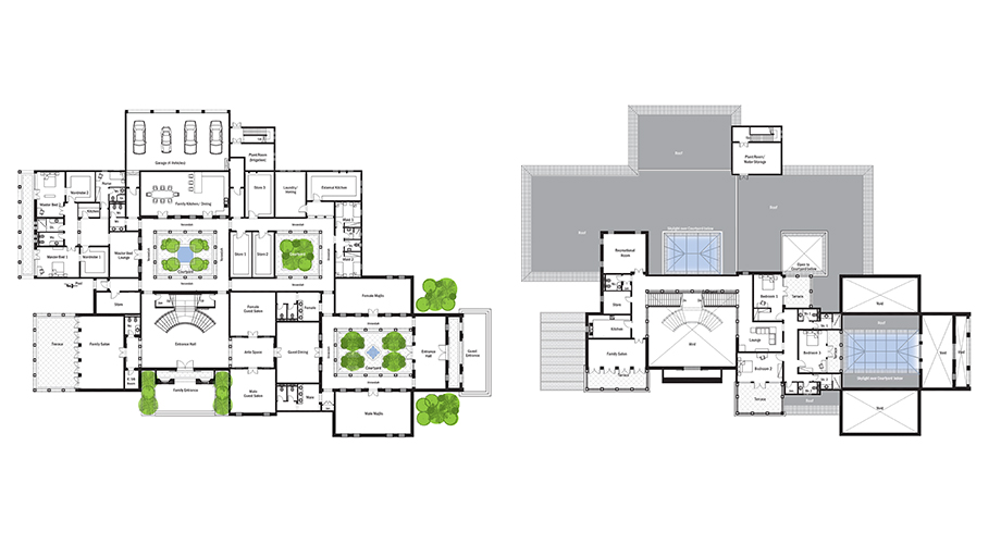 Floor Plans of the Saleck Family Residence designed by RTAE, Dubai