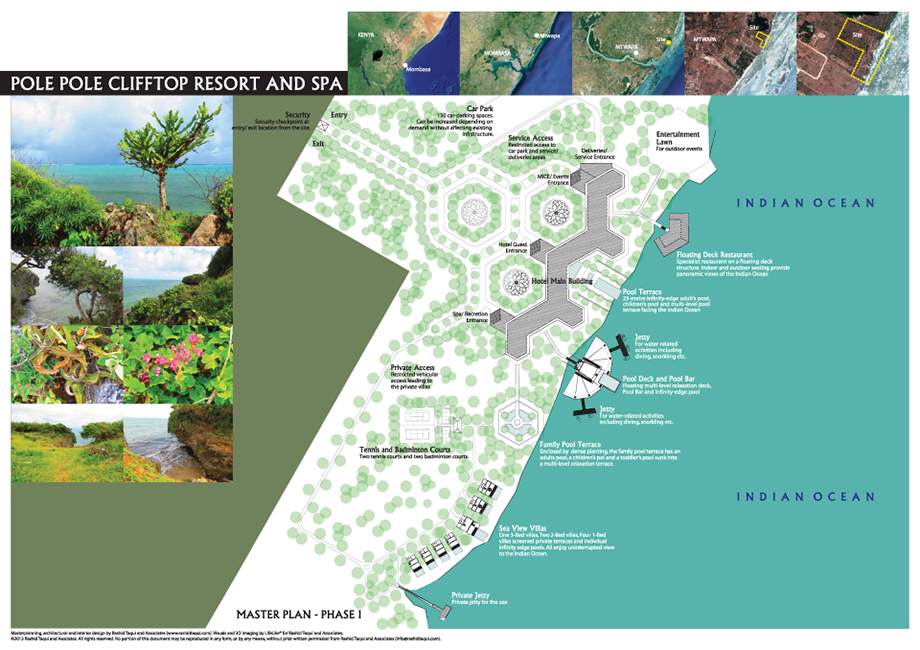 Pole Pole Hotel Resort in Mombasa, Kenya Master Plan Phase 1