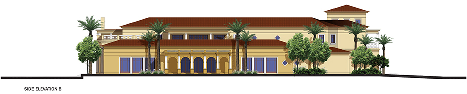 Side elevation of the Echbih Family Residence 2 designed by RTAE, Dubai