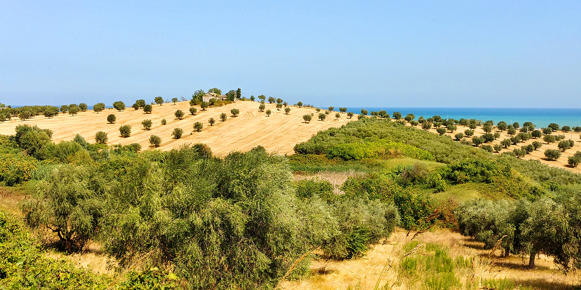 View of the sea from the site of the Bella Oceana Real Estate development in Colonnella master planned and designed by RTAE, Dubai.