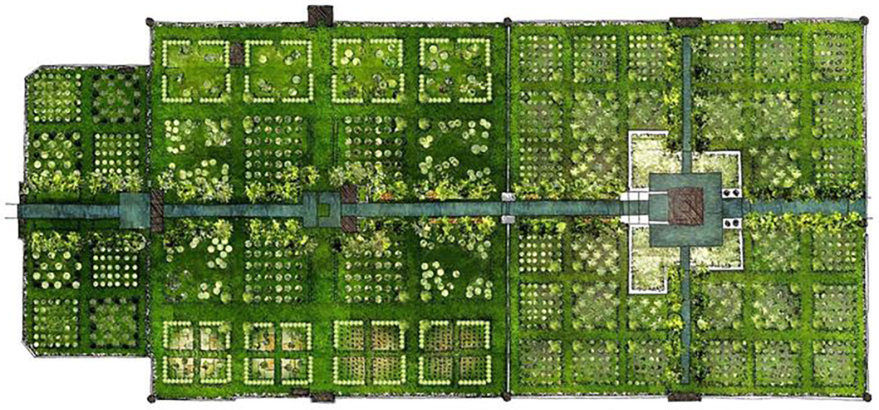 charbagh plan Islamic Gardens